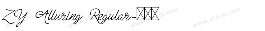 ZY Alluring Regular字体转换